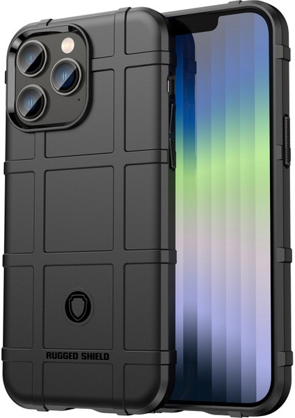 Iphone 14 Pro Telefon Kılıfı Için 6.1 Inç Sağlam Grid Slip Slip Kalınlaştırılmamış Tpu Arka Kapak Protector-Black (Yurt Dışından)