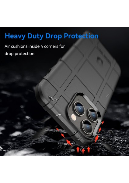 Iphone 14 Pro Telefon Kılıfı Için 6.1 Inç Sağlam Grid Slip Slip Kalınlaştırılmamış Tpu Arka Kapak Protector-Black (Yurt Dışından) fırsatları