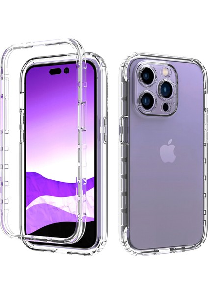 Iphone 14 Pro Telefon Kılıfı 6.1 Inç Aşınmaya Dayanıklı Şok Geçirmez Şeffaf Tpu+Pc Hibrid Defteri Gradient Renk Cep Telefonu Kabuğu Şefkatli (Yurt Dışından)