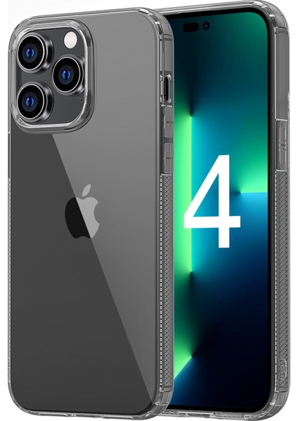 Iphone 14 Pro Telefon Kılıfı 6.1 Inç Şok Geçirmez Yumuşak Tpu Anti-Çizelge Hava Yastığı Koruma Telefon Kapak Black (Yurt Dışından)