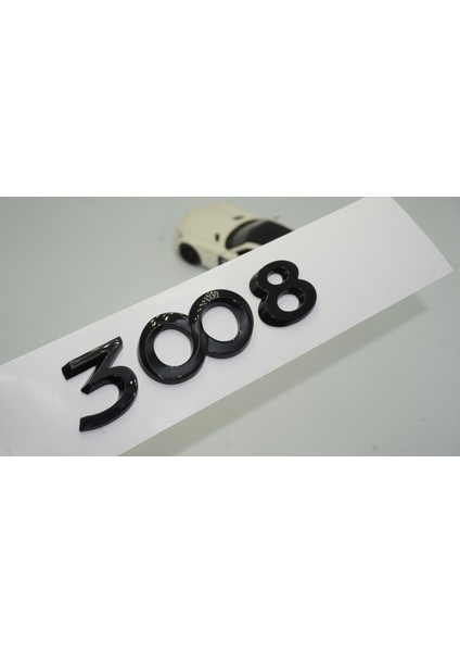 Peugeot 3008 Ön Kaput ve Bagaj 3m 3D Abs Parlak Siyah Yazı Logo modelleri