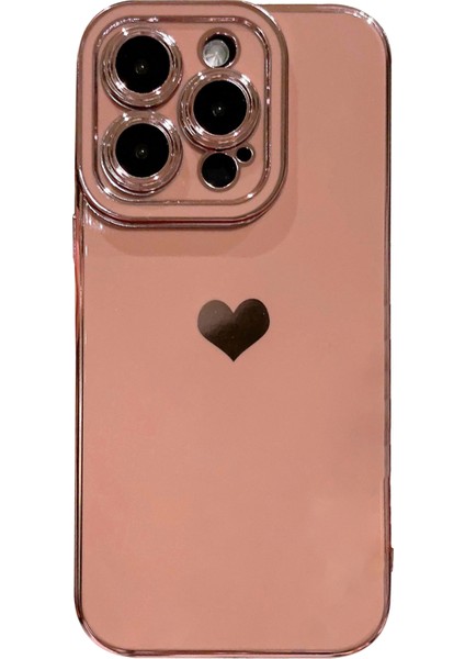 Iphone 14 Pro Telefon Kapağı 6d Elektrokaplatma Tarafı Aşk Kalp Yumuşak Tpu Telefon Vaka-Pembe (Yurt Dışından)