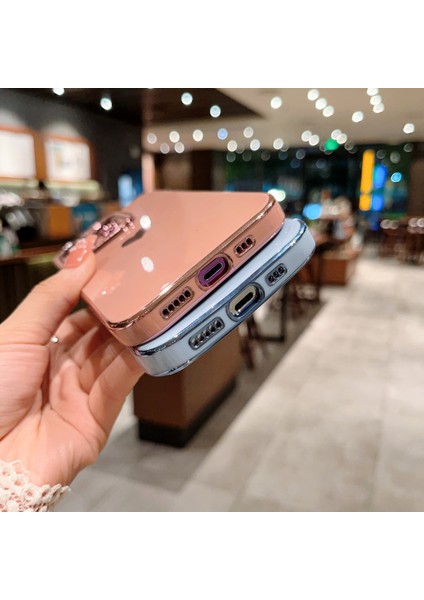 Iphone 14 Pro Telefon Kapağı 6d Elektrokaplatma Tarafı Aşk Kalp Yumuşak Tpu Telefon Vaka-Pembe (Yurt Dışından)