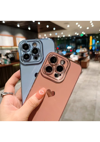 Iphone 14 Pro Telefon Kapağı 6d Elektrokaplatma Tarafı Aşk Kalp Yumuşak Tpu Telefon Vaka-Pembe (Yurt Dışından)
