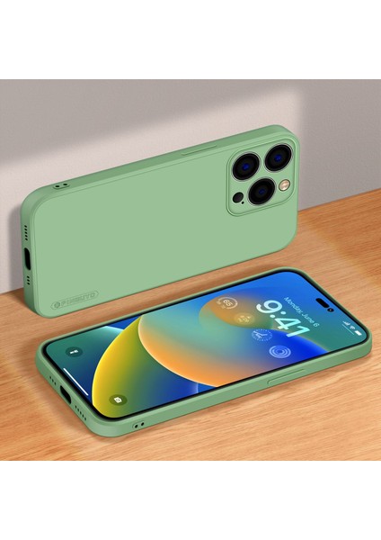 Iphone 14 Pro Telefon Kılıfı 6.1 Inç Yumuşak Tpu Kılıf Fiber Akın Akıllı Astar Kesin Kamera Koruma Telefon Kapak Işık Yeşil (Yurt Dışından) fırsatları
