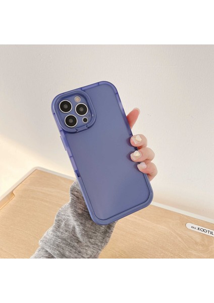 Iphone 14 Pro Fone Case Anti-Solging Hücre Kabuğu Kickstand Arka Kamera Yüzüğü Ince Fit Telefon Arka Kapak Mavisi (Yurt Dışından) fırsatları
