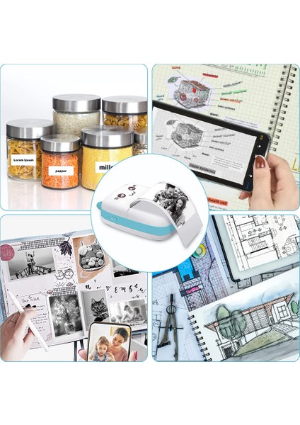 Yeni Nesil Kablosuz Bluetooth Mini Taşınabilir Termal Fotoğraf Resim Etiket Yazıcı fırsatları