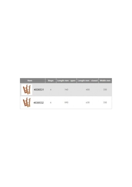 Katlanır Merdiven 4 Basamak Vernikli Ahşap