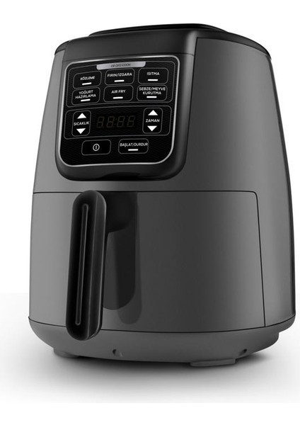 Air Pro Cook Köz Xl Airfryer Space Gray Black Circulation Air Tech 6 Pişirme Fonksiyonu %74 Enerji Tasarrufu