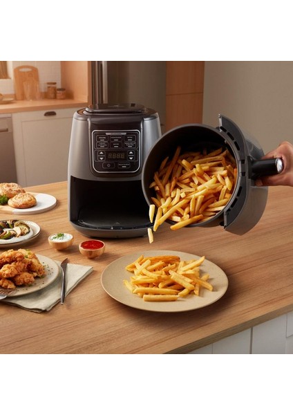 Air Pro Cook Köz Xl Airfryer Space Gray Black Circulation Air Tech 6 Pişirme Fonksiyonu %74 Enerji Tasarrufu