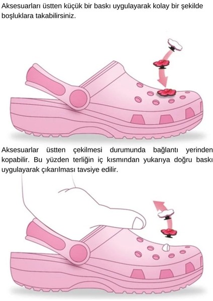 Crocs 1137 Terlik Süsü Siyah Beyaz Harf P