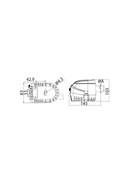 Europump Iı Otomatik Sintine Pompası 24V 1100 Gl/saat Kapasite