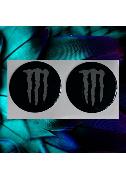 Monster Damla Logo 5x5 cm 2 Adet