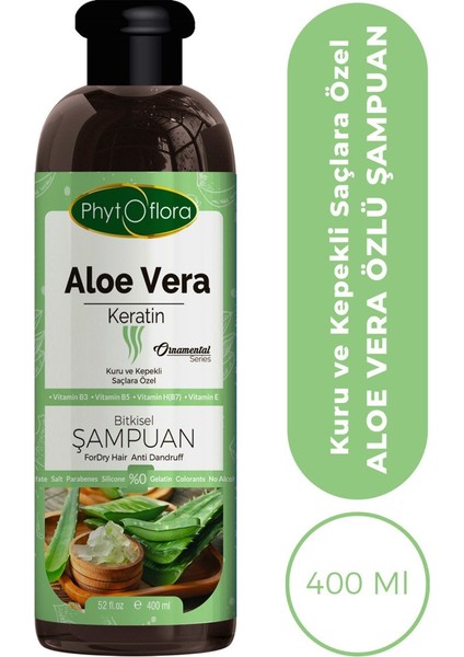 Aloe Vera ve Keratin Ilaveli Bitkisel Şampuan 400 ml