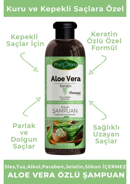 Aloe Vera ve Keratin Ilaveli Bitkisel Şampuan 400 ml fiyatları