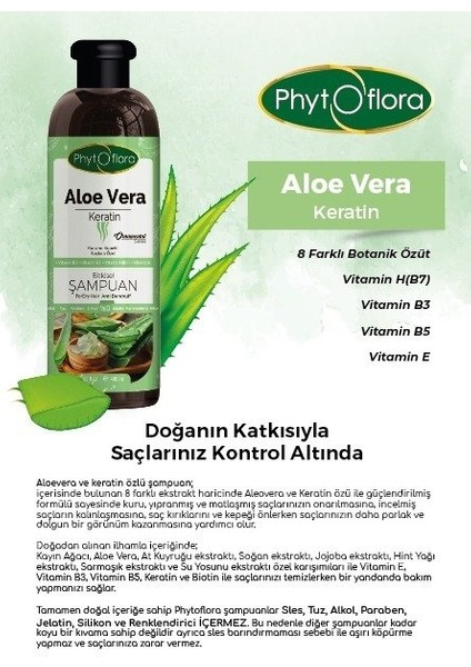 Aloe Vera ve Keratin Ilaveli Bitkisel Şampuan 400 ml modelleri