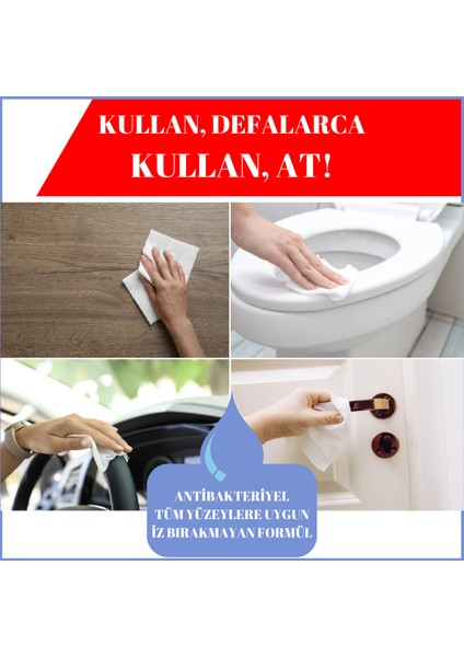 Beyaz Sabun Kokulu Yüzey Temizlik Havlusu 4'lü Fırsat Paketi 70 Yaprak x 4 Adet