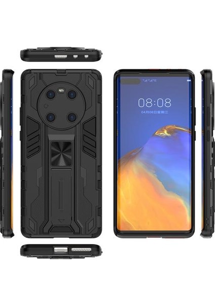 Huawei Mate 40 Pro Için Çift Katmanlı Pc Tpu Bumper Kaymaz Shockproof Korumalı Kılıf (Yurt Dışından)