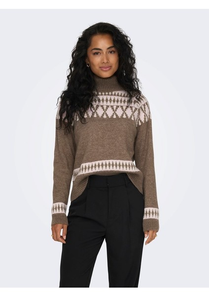 Tam Balıkçı Kahve Kadın Kazak 15294779