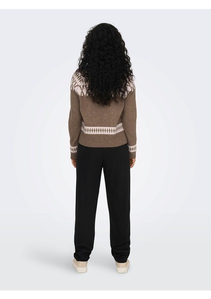 Tam Balıkçı Kahve Kadın Kazak 15294779 fırsatları