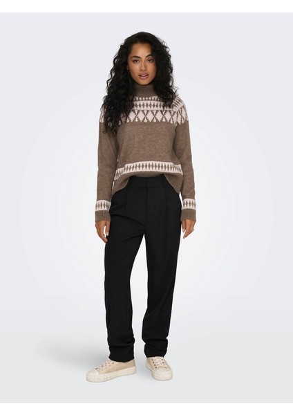 Tam Balıkçı Kahve Kadın Kazak 15294779 indirimleri