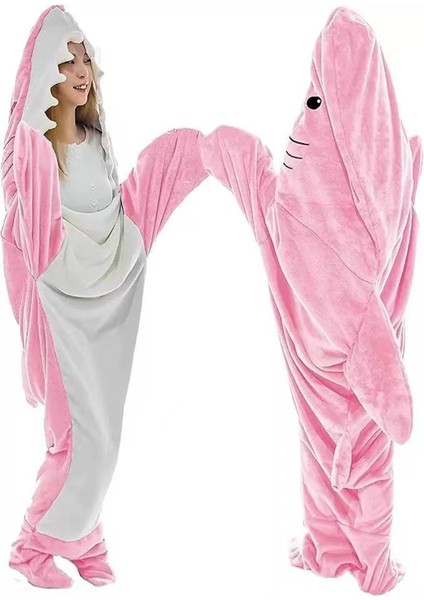 Pink Shark Süper Yumuşak Flanel Uyku Tulumu (Yurt Dışından) fiyatları