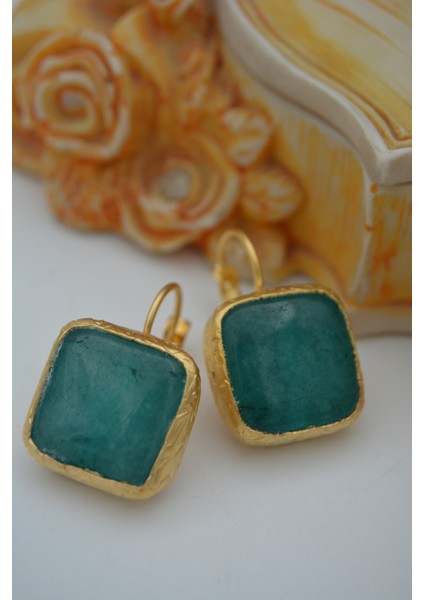 Jade Taşlı El Yapımı Küpe