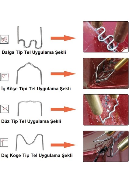 500X Set Plastik Kaynak Zımba Teli