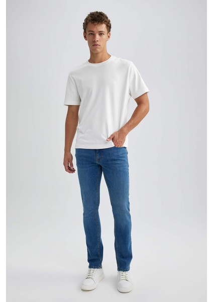 Pedro Slim Fit Dar Kalıp Normal Bel Dar Paça Jean Pantolon A6947AX23AU
