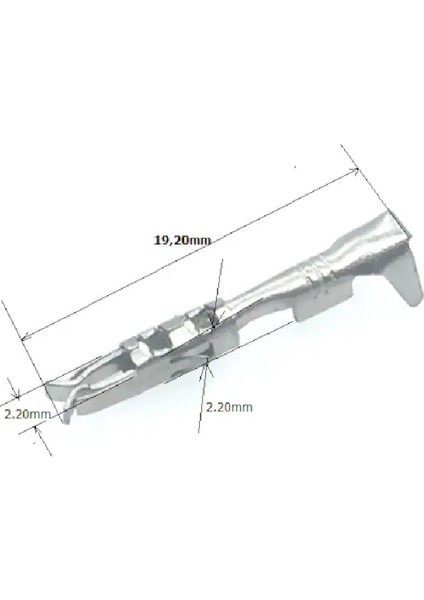 100ADET Otomobil Body Soket Pin (19.2x2.2x2.2mm)