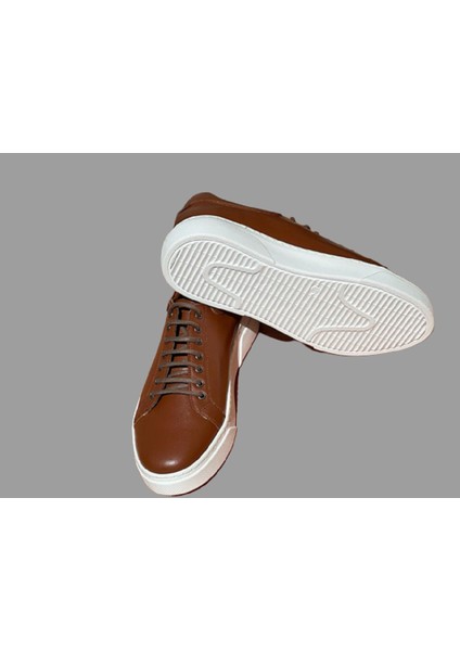 Günlük Hakiki Deri Ayakkabı Beyaz Taban