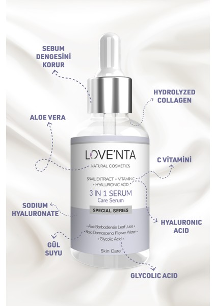 3 İn 1 Serum C Vitamini, Hyaluronic Acid, Glycolic Acid - Alkol, Paraben, Parfüm İçermez fiyatları