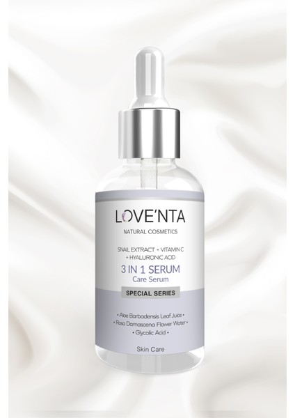 3 İn 1 Serum C Vitamini, Hyaluronic Acid, Glycolic Acid - Alkol, Paraben, Parfüm İçermez