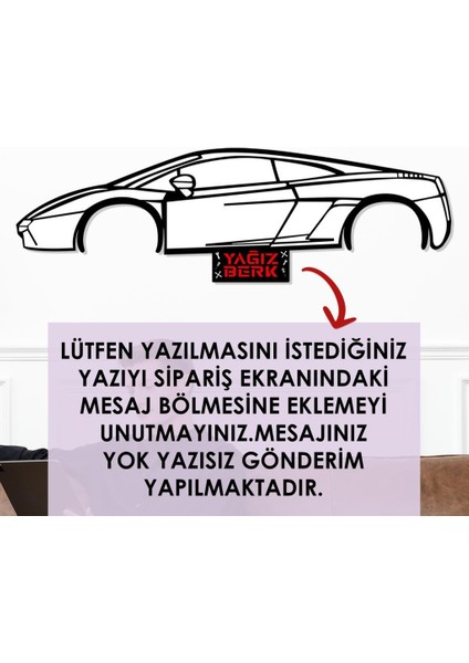 Işıklı Kişiselleştirilebilir Araba Temalı Tablo Lamborghini Dekoratif Gece Lambası