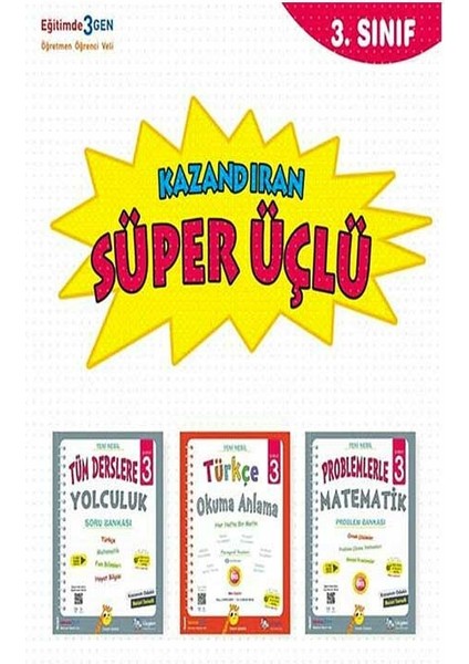 3. Sınıf Süper Üçlü Kazandıran Kitaplar Üçgen Akademi Yayıncılık modelleri