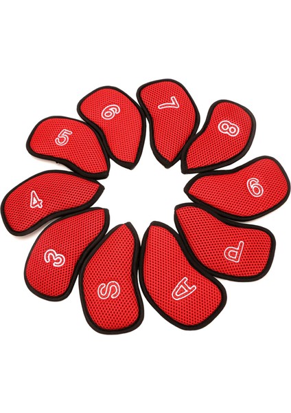 10 /paket Meshy Golf Golf Kulübü Başkanı Çoğu Ütüler Kırmızı (Yurt Dışından)