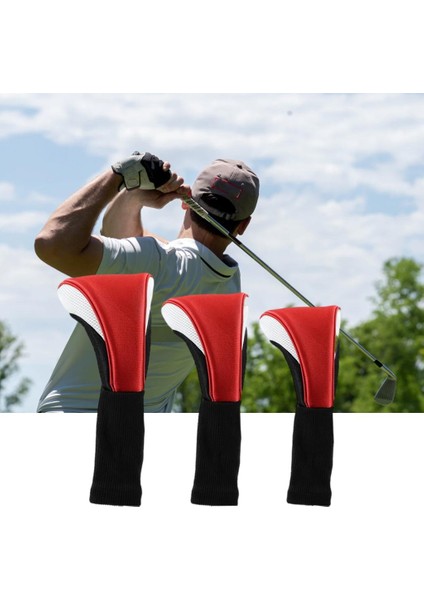 3 Golf Kulübü Sürücü 3 5 Fairway Hibrit Set Kırmızı (Yurt Dışından)