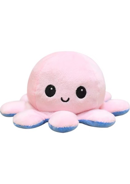 Luxix Çevirme Ahtapot Bebek Kızgın Yüz Değiştirme Çift Taraflı Ifade Çevirme Ahtapot Başlık Peluş Oyuncak Bebek 10CM (Yurt Dışından)