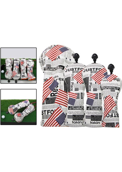 Golf Kulübü Baş Örtüsü Sürücüsü Fairway Hibrit Kulüp Baş Örtüsü Ahşap Kapakları 4 (Yurt Dışından) fiyatları