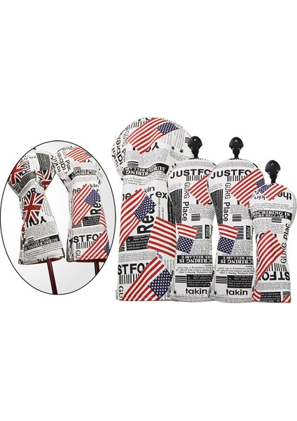 Golf Kulübü Baş Örtüsü Sürücüsü Fairway Hibrit Kulüp Baş Örtüsü Ahşap Kapakları 4 (Yurt Dışından) fırsatları