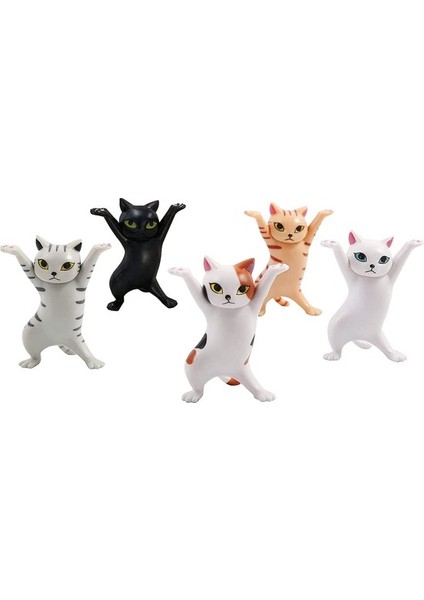 Zaox 5 Parça Kedi Figürlü Kalem Tutucu (Yurt Dışından)