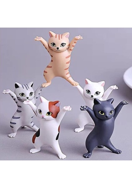 Zaox 5 Parça Kedi Figürlü Kalem Tutucu (Yurt Dışından)