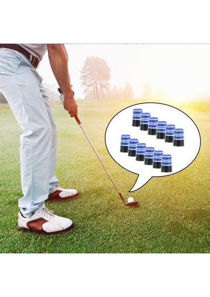 12 Paket .370 Siyah Golf Ferülleri Ütüler Için Ahşap Şaftlar Kulübü Aksesuarları Malzemeleri Mavi Beyaz (Yurt Dışından) indirimleri