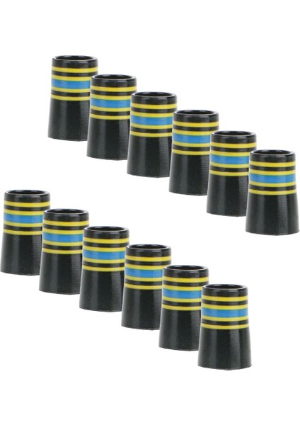 12 Paket .370 Siyah Golf Ferülleri Ütüler Için Ahşap Şaftlar Kulübü Aksesuarları Malzemeleri Mavi Sarı Siyah (Yurt Dışından)