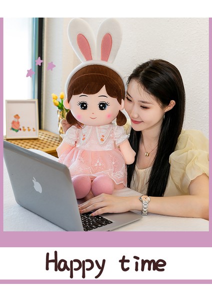 Zaox 50CM Nasha Çiçekli Elbiseli Bebek Peluş Oyuncak (Yurt Dışından)