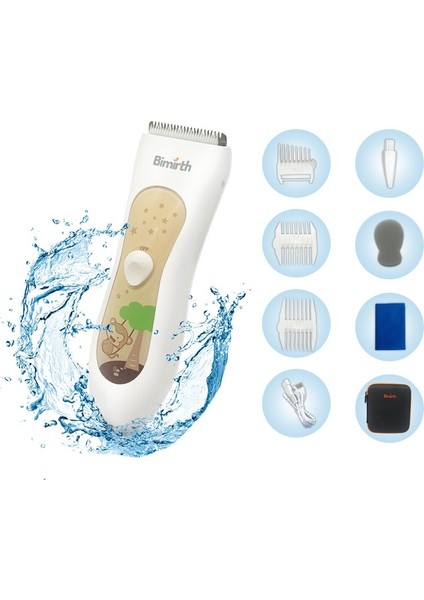 Sessiz Su Geçirmez Bebek Saç Kesme Makinesi USB Şarj Edilebilir Tüm Vücut Yıkanabilir (Yurt Dışından)