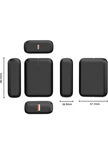 22,5W Hızlı Şarj Özellikli 10.000 Mah Mini Powerbank Cep Boyutu Güç Bankası Pw-78