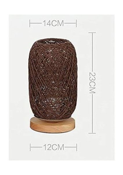 Modern Bambu ve Rattan Başucu Lambası - Ahşap Tabanlı Modern Yaratıcı Masa Lambası - Kişiselleştirilmiş Dekorasyon - Kısılabilir LED Lamba - Oturma Odası Için Başucu Lambası (Yurt Dışından) fiyatları