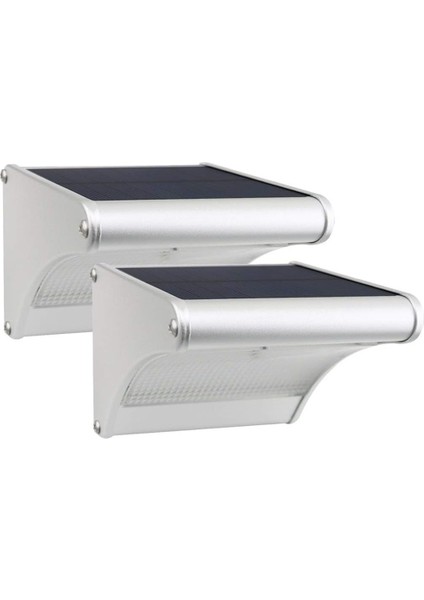 450 Lümen 24 LED Güneş Işığı, Alüminyum Alaşımlı Kabuk, Dış Mekan Su Geçirmez, Radar Hareket Algılama, Sundurma, Bahçe, Avlu, Garaj Uygulaması (2 Paket) (Yurt Dışından)