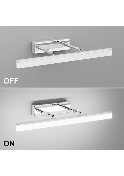 LED Ayna Işığı 50CM, Banyo Duvar Işığı 780LM 12W 6000K, Banyo Ayna Işığı IP44 LED Duvar Işığı Ayarlanabilir Işık Kafalı Modern Banyo Işığı (Yurt Dışından) fiyatları